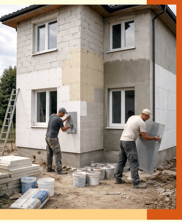 Утепление дома из газобетона в Березниках от 4326 руб./м² — заказать у ТепломастерБрз